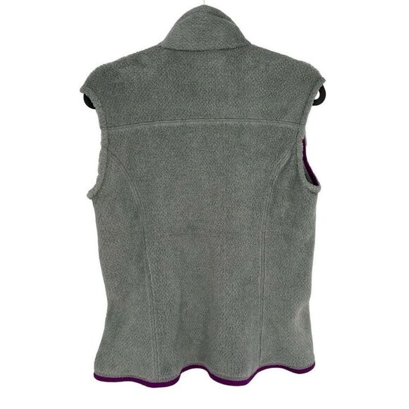 Patagonia Full Zip Vest Gray Purple Trim Womens Large - Picture 6 of 9